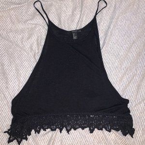 Black Tank Top Crop Top